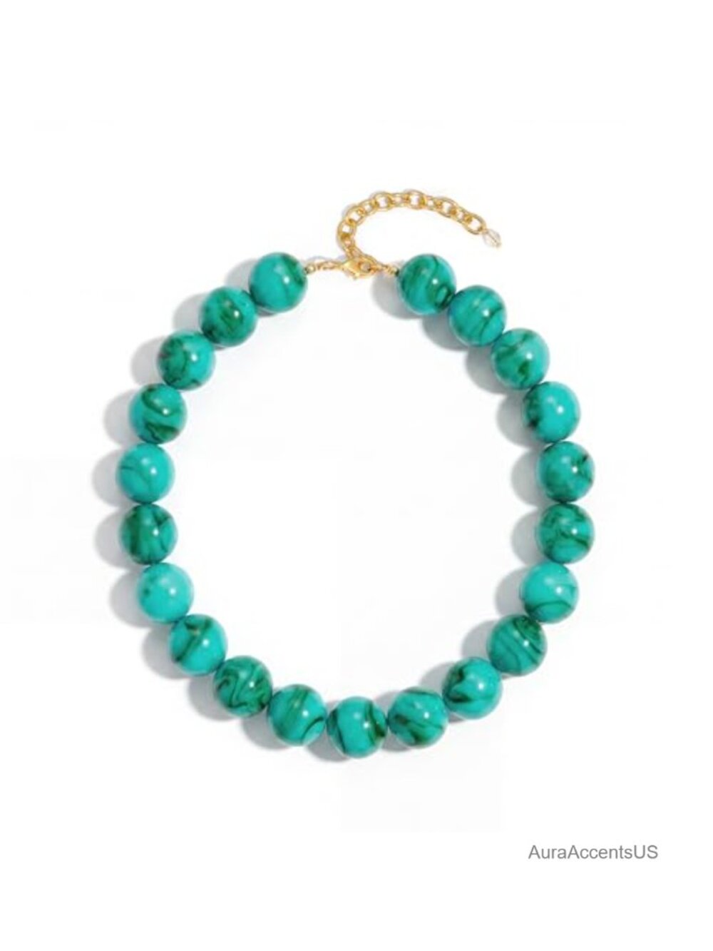 Chunky Beaded Necklace for Women Trendy Summer Beach Jewelry